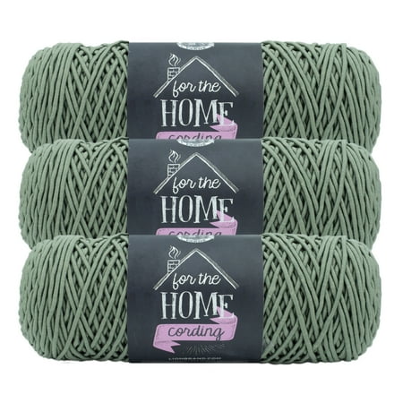 UPC: 0842093138969 | Lion Brand Yarn For the Home Cording Willow Medium Recycled Cotton  Polyester Green Yarn 3 Pack
