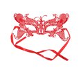 thumbnail image 1 of Unique Bargains 1 Pc Lace Large Butterfly Half Face Party Mask for Masquerade Party Red Lace, 1 of 5