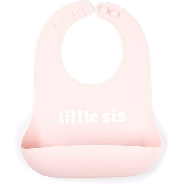 Babero Bella Tunno Little Sis, de silicona, impermeable, de 4 a 36 meses