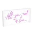 thumbnail image 2 of All You Need Is Love 23.63" X 11.75" Contemporary Glam Acrylic Box USB Operated LED Neon Light, Pink, 2 of 7