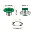 thumbnail image 2 of Unique Bargains 100PCS Grommets Eyelets 1/4 Inch (6mm) ID Hole Metal Self Backing Eyelet with Washers for Leather Green, 2 of 7