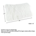 thumbnail image 2 of Somerset Home Mongolian Faux Fur Lumbar Pillow Cover & Insert- White, Adult, 1-piece, 2 of 6