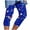 f Blue, variant on Lindreshi Plus Size Capri Leggings Clearance Women's Summer High Waisted Solid Color Capris Matching Slim Fitting Yoga Gym Pants