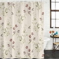 thumbnail image 3 of Flower Leaves,Waterproof Fabric Shower Curtain,Farmhouse Country Flower Bud Watercolor Waterproof Fabric Shower Curtain for Bathroom Curtains Bathtubs Shower Curtains with 12 Hooks Small 36x78in, 3 of 8
