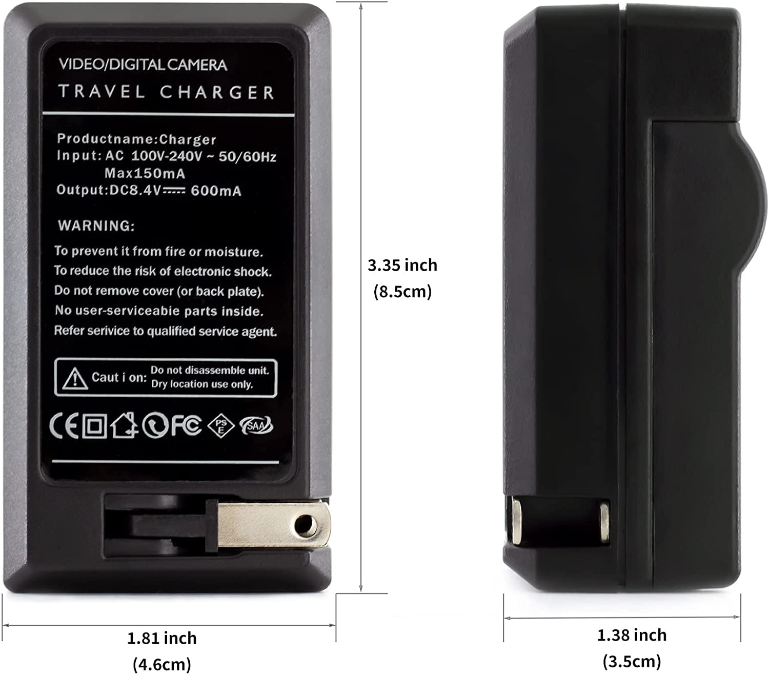 EN-EL24 Battery Charger for Nikon 1 J5 Digital Camera with Foldable Plug