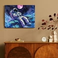 thumbnail image 4 of Fenyluxe Astronaut Canvas Wall Art Decor, Ready to Hang for Home, Office - Ideal Gift for Holidays 16x12in, 4 of 6