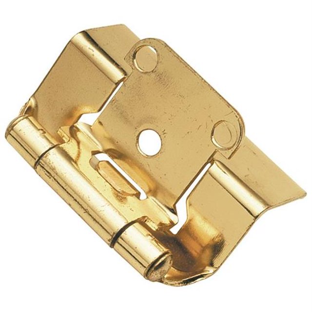 Hickory Hardware P5710F-3 Polished Brass Semi-Concealed Full Wrap Hinge 2-Pack