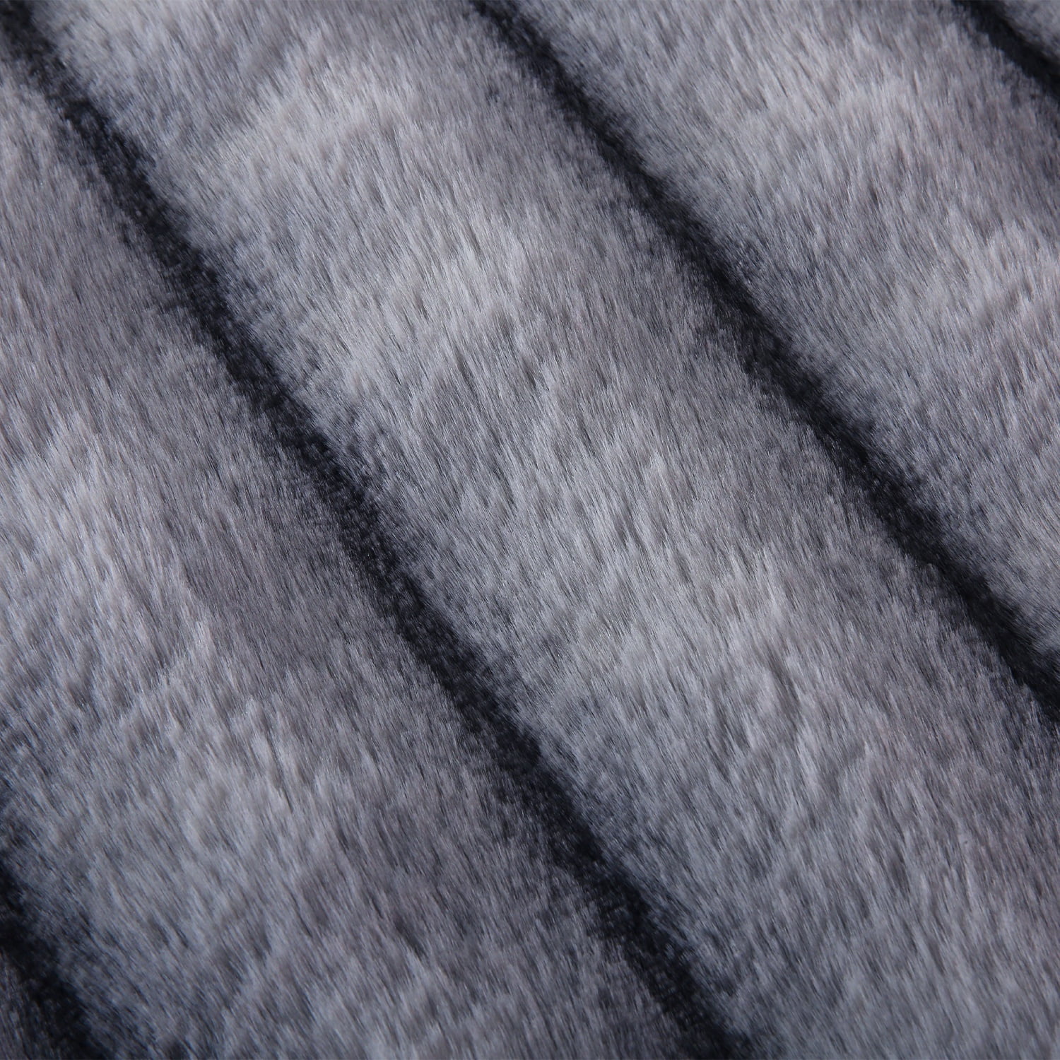 NC Faux Fur & Warm Fleece Blanket King Size 85"x93", A & B Printed Patterns 3-Ply Heavy Thick Microfiber Plush Blanket 8.5LB, Wolf & Gray