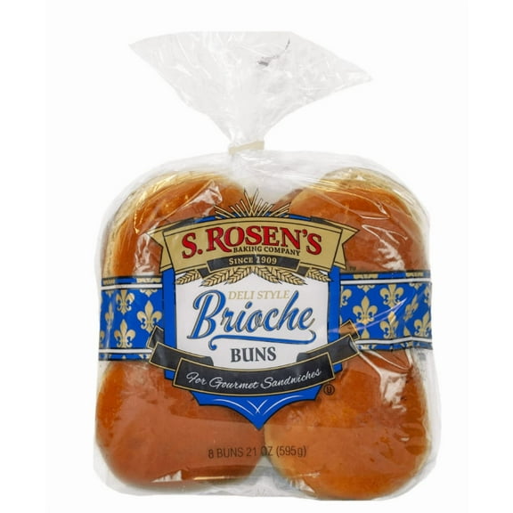 S. Rosen's Brioche Fresh Buns, 8 Count Package, 21 oz. ( PACK OF 3 )