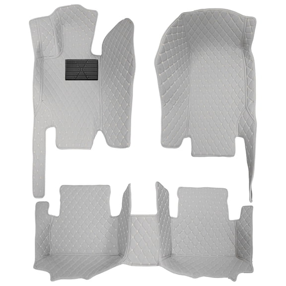 Tuqiang Custom Car Floor Mats Compatible with Challenger 2004-2014 Full Surrounded Waterproof Anti-Slip All Weather Protection Leather Material Car Mat Carpet Liners Gray