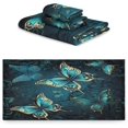 thumbnail image 2 of Coolnut Gold Butterfly Bathroom Towel Set Absorbent Soft 3-Piece Bath Towel Hand Towel Washcloth Decorative Towels for Bathroom Gym Hotel Beach Swimming Pool Washcloth Gift, 2 of 7