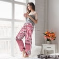thumbnail image 4 of Uemuo Glittering Pink Bathtub Pattern Women's Wide Leg Palazzo Lounge Pants with Pockets Light Weight Loose Comfy Casual Pajama Pants-Small, 4 of 9