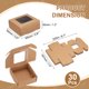thumbnail image 2 of Uxcell 30 Pcs Cajas de Jabón de Kraft para Jabón Casero 2.6 x 2.6 x 1.2 pulgadas Mini Cajas de Tratamiento de Kraft con Ventana Clara Marrón, 2 of 7
