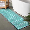 thumbnail image 2 of Light Blue Cartoon Unicorn Pattern Bathroom Rugs Mat,Non Slip Microfiber Bathroom Rug,Rubber Backing,Soft Bathroom Mats for Bathroom Floor,Tub and Shower,47x17in(120x43cm), 2 of 5