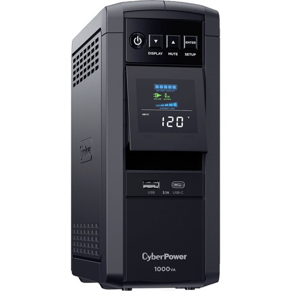 Restored CyberPower CP1000PFCLCD-R PFC 1000VA / 600W Pure Sine Wave UPS System - New Battery (Refurbished)