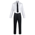 thumbnail image 4 of Disfraz de motosierra de Anime para hombre, traje negro, uniforme informal, cazador de demonios, Halloween, Carnaval, ropa de fiesta, 4 of 4