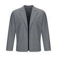thumbnail image 5 of hotojiny Men's Lightweight Sport Coat Cotton Linen Open Front Casual Blazer Breathable Loose Fit Notched Lapel Suit Jacket, 5 of 7