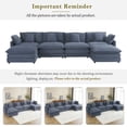 thumbnail image 6 of EUROCO 149.6" Oversized Modular Sectional Sofa,L Shaped Sectional Couch with Ottomans,Stylish Pillows,Side Storage Pockets and Deep Seat,6 Seat Convertible Modular Sofa Couch for Living Room,Blue, 6 of 8