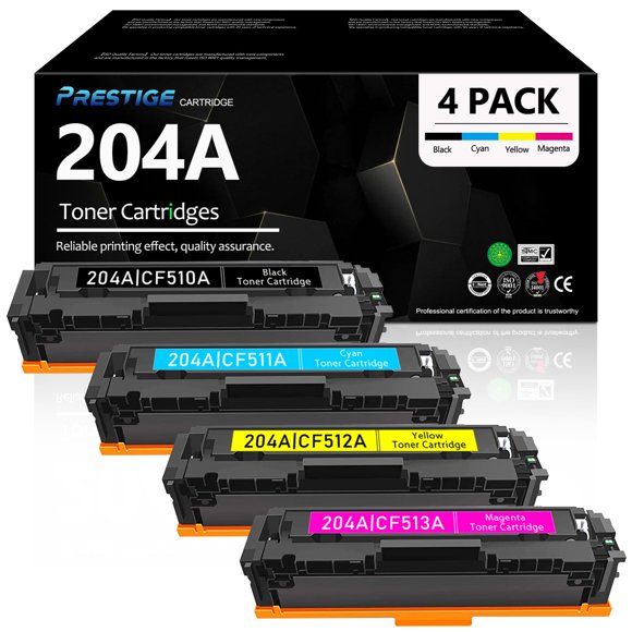 Cartucho de tóner PRESTIGE CARTRIDGE 204A, paquete de 4, alto rendimiento