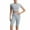 Gray, variant on Joau Women's Seamless Ribbed Knit 2 Piece Workout Outfits Short Sleeve Crop Tank Top and High Waist Running Biker Shorts Solid Color Gym Yoga Sets Tracksuit