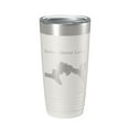 thumbnail image 1 of Great Moose Lake Map Tumbler Travel Mug Insulated Laser Engraved Coffee Cup Maine 20 oz White, 1 of 1