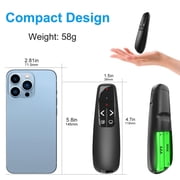 Wireless Presentation Clicker PPT Presenter Remote USB Type C Clicker with Red Laser Pointer Long Range PPT Control -Power Point Google Slide Advancer for Mac Laptop PC Computer Keynote