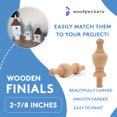 thumbnail image 5 of Small Wood Finials, 2-7/8 inch Wooden Finials for Crafting, DIY Décor, and Wooden Finial Crafts, Pack of 50, by Woodpeckers, 5 of 7