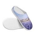 thumbnail image 3 of Daiia Lavender Fields Under Blue Sky Print Women’s Fuzzy Slippers Memory Foam Lightweight House Shoes Cozy Loafer Flannel House Shoes-40/41, 3 of 7