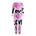 thumbnail image 4 of lcziwo Weekly Prime 2 Piece Joggers Sets for Women Plus Size Long Sleeve Crew Neck Tops Matching Drawstring Sweatpants with Pockets Sets Valentine's Day Love Heart Print Lounge Suits,Multicolor,XXXL, 4 of 5