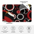 thumbnail image 4 of Red Black Doormat Outdoor Entrance 18"x30", Abstract Modern Geometric White Grey Circle Absorb Moisture Dirt Door Mats, Non-Slip Rubber Backing Floor Mats Indoor, Low-Profile Front Door Rugs, 4 of 9