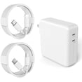 thumbnail image 1 of YJJSKEJI 138W USB C for Mac Book Pro Charger, 2 Port Power Adapter Compatible with MacBook Pro 16, 15, 14, 13 Inch, MacBook Air 13 Inch, iPad Pro and More USB C Devices, Include 2 Cables, 1 of 1