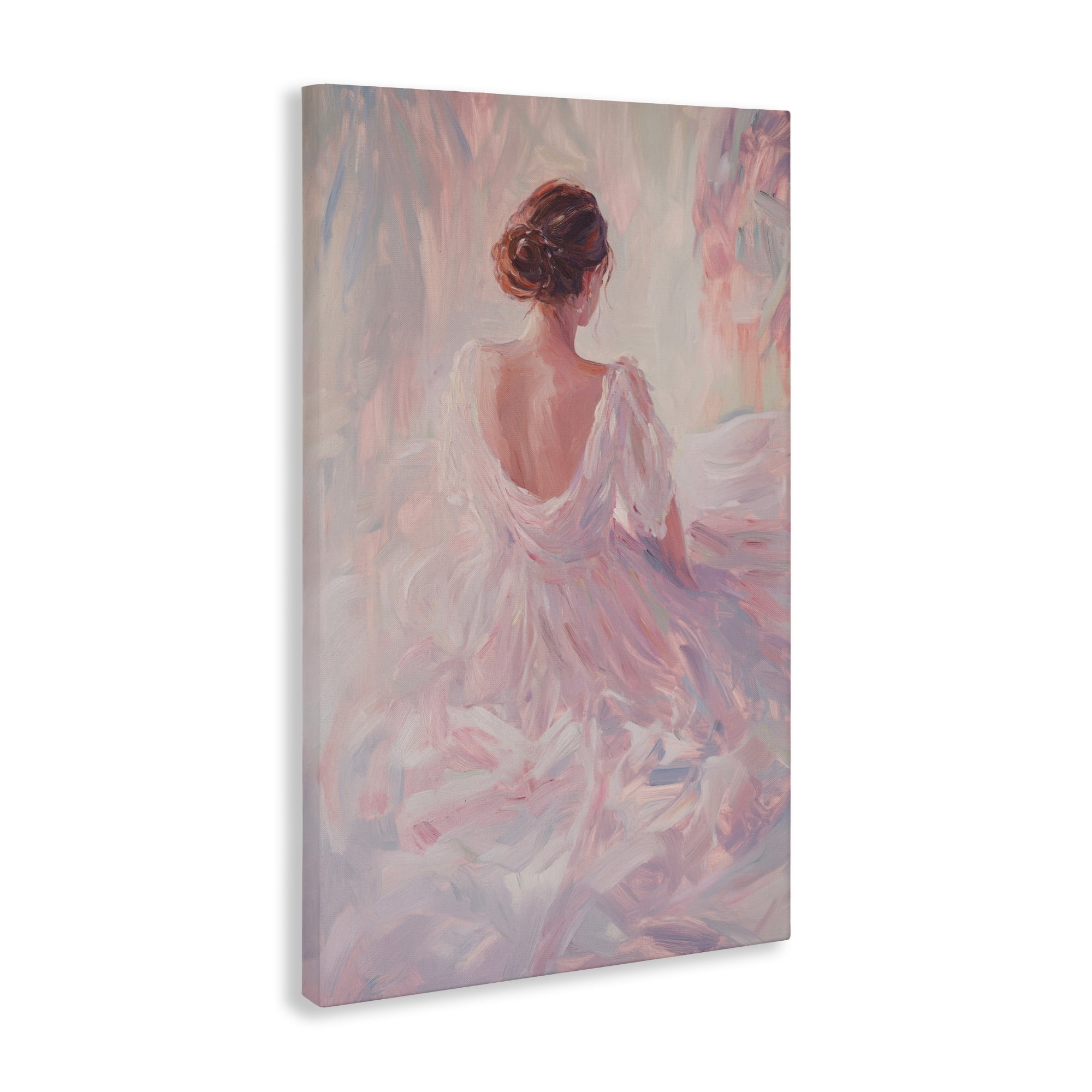 Stupell Industries Graceful Woman in Blush Gown Canvas Wall Art, design by Petal Prints Design