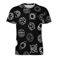 thumbnail image 4 of T Shirt For Men Cute Space Design Planets Art Couple Popular Beach Pattern Tees Short Sleeve Basic O, 4 of 7