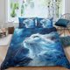 thumbnail image 3 of Gato Twin Funda Nórdica Azul Galaxy Funda de Edredón Starry Sky Juego de Cama Spots, 3 of 6