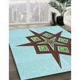 thumbnail image 2 of Ahgly Company Indoor Rectangle Patterned Electric Blue Area Rugs, 2' x 3', 2 of 6