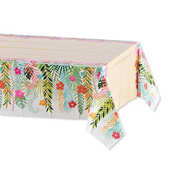 American Greetings Tropical Luau Suministros para fiestas, cubiertas de mesa de plástico ( American Greetings American Greetings