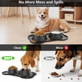 thumbnail image 4 of Njjex Dog Food Bowls Stainless Steel Dog Food & Water Bowl Set with No Spill No Slip Silicone Mat, Dog Dishes for Small Medium Size Dogs Pet Cat Puppy Food Feeding Bowls, Black, 25oz, 3 Cup, 4 of 8