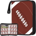 thumbnail image 1 of Card Book on Sale Kpamnxio Rugby Card Storage Book Simple Design Zipper Game Card Bag Football Card Holder Storage Box Storage Containers for Clothes Clearance A Card Book, 1 of 5