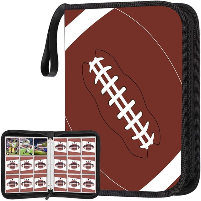Household Storage Rugby Card Storage Book Simple Design Zipper Game Card Bag for Daily Household Storage Outdoor and Travel Storage File Document Paper Organization of Small Items