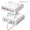 White, variant on ORICO Power Brick, 25W GaN Power Strip, 8 in 1 Extension Cord with 4 AC Outlets and 2 USB-A and 2 USB-C Ports, 5ft Flat Plug White Outlet Extender for Home/Dorm/Travel-Blue (1 PCS)