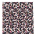 thumbnail image 2 of Ambesonne Nautical Shower Curtain, Marine Ornate Fish Doodle, 69"Wx70"L, Multicolor, 2 of 4