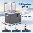 thumbnail image 3 of Outsunny 12 Volt Car Refrigerator, Dual Zone 48 QT Car Fridge with App, 3 of 10