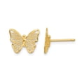 thumbnail image 1 of 14K Yellow Gold Polished Butterfly Post Earrings, 1 of 5