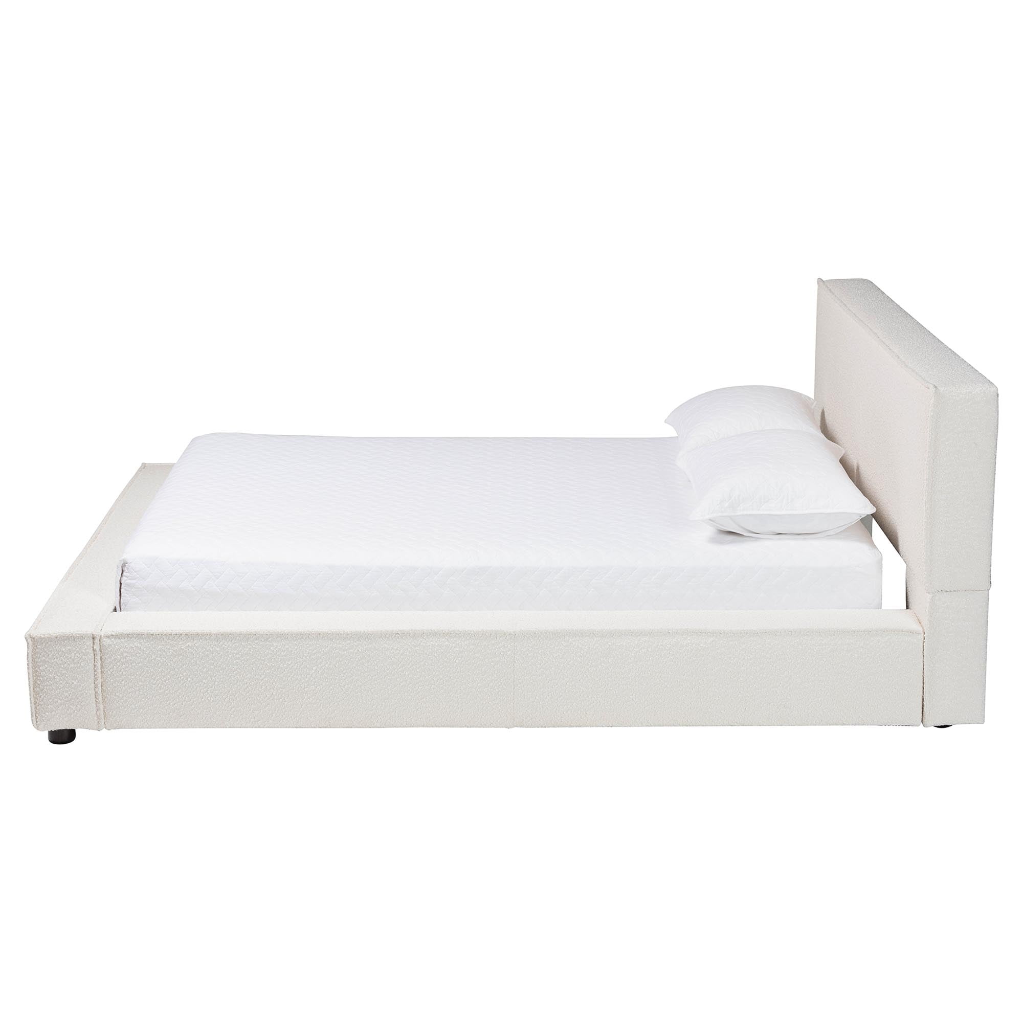 Baxton Studio Bardia Modern Platform Bed, Queen, Cream
