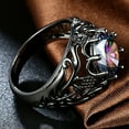 thumbnail image 6 of Happy date Punk Mens Stainless Steel Gem Stone Vintage Ring, Stainless Steel,Gem,Metal, 6 of 7