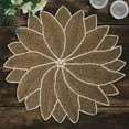 thumbnail image 2 of Gold Beaded Placemats Set of 8 for Dining Coffee Table Scratch Heat Stain Resistant Charger Kitchen Decor Durable Tablemats - Fall Autumn Thanksgiving Holiday - 14 Inches, 2 of 7