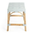 thumbnail image 4 of Beaumont Lane 24.5" Transitional Rattan Counter Stool in White/Sky Blue, 4 of 7