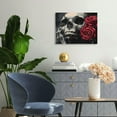 thumbnail image 4 of ZFLMY Skull Roses Gothic Art Wall Decor Canvas Prints Ready To Hang Room Home Art Decor 20x16in, 4 of 6