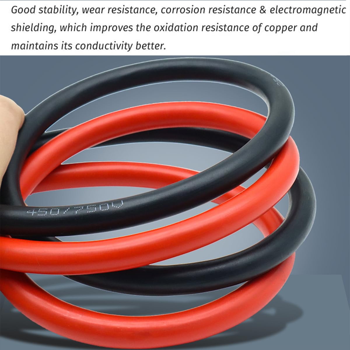 4 AWG Battery Cable 4AWG Gauge Pure Copper Battery Inverter Cables with 3/8 in Lugs Both Ends Power Inverter Wire Set for Automotive Solar Marine Boat RV Car Motorcycle (Red and Black, 2ft)