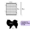 thumbnail image 3 of SunsGrove Dog Playpen, Heavy Duty Anti-Rust Pet Pen for Indoor, Courtyard, RV Camping for Medium Dogs,32'' 2 Panels,Black, 3 of 9